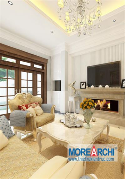 Thiết kế nội thất biệt thự tân cao cấp cổ điển Mỹ Đình - Chị Loan