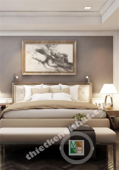 Thiết kế nhà chung cư BigC tân cổ điển TP Vinh Chị Thúy Ngọc