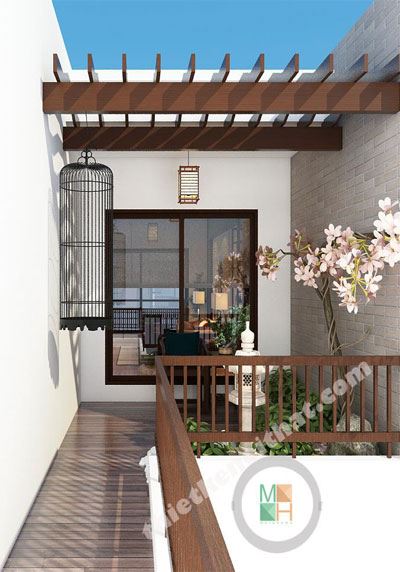 Mẫu thiết kế nội thất nhà phố phong cách nhật bản - Anh Minh