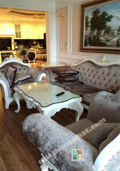 Công trình thi công nội thất tân cổ điển tại Mandarin Garden Hòa Phát - Nhà Anh Hà