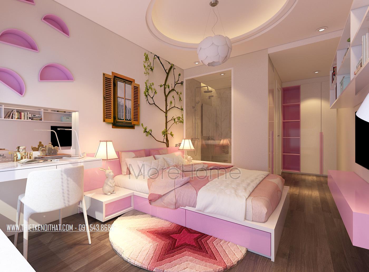 Mẫu thiết kế chung cư 3 phòng ngủ đẹp tiện nghi Mẫu thiết kế chung cư 3 phòng ngủ đẹp tiện nghi