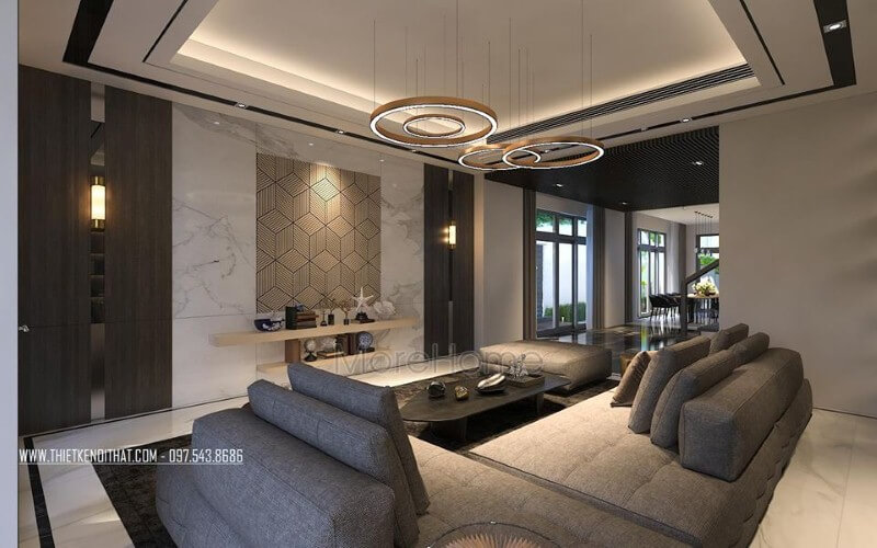 Kệ trang trí tường đẹp, hiện đại cho phòng khách biệt thự, nhà phố. Sự lôi cuốn kỳ diệu từ các mẫu thiết kế phòng khách đa phong cách
