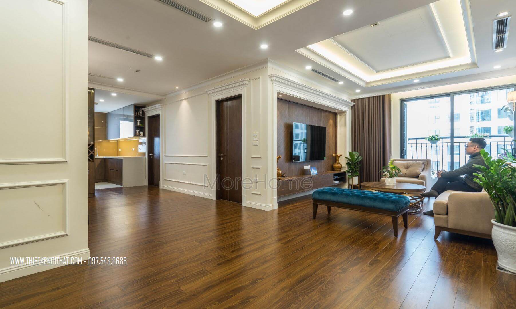 Nâng cấp không gian phòng khách với sàn nhựa giả gỗ bóng bẩy chung cư An Bình city Khám phá các mẫu trang trí phòng khách cao cấp