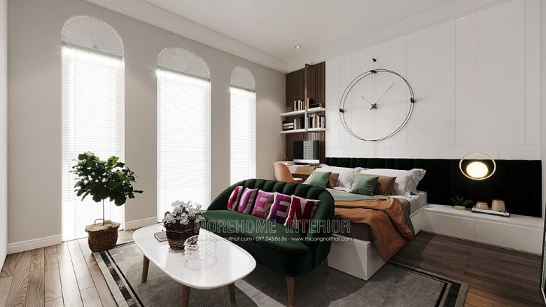 Morehome tư vấn thiết kế nội thất phòng ngủ 15m2, 20m2 đẹp cho chung cư, nhà phố, biệt thự phong cách hiện đại