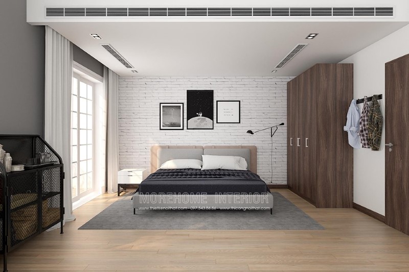 Mẫu thiết kế nội thất phòng ngủ đẹp hiện đại cho nhà biệt thự tại Vinhomes riverside hà nội
