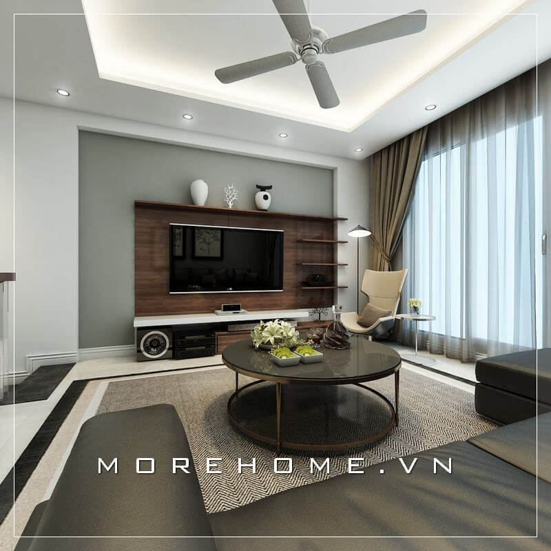 Thiết kế nội thất phòng khách phong cách hiện đại, ấn tượng cho không gian căn hộ đẹp Thiết kế chung cư