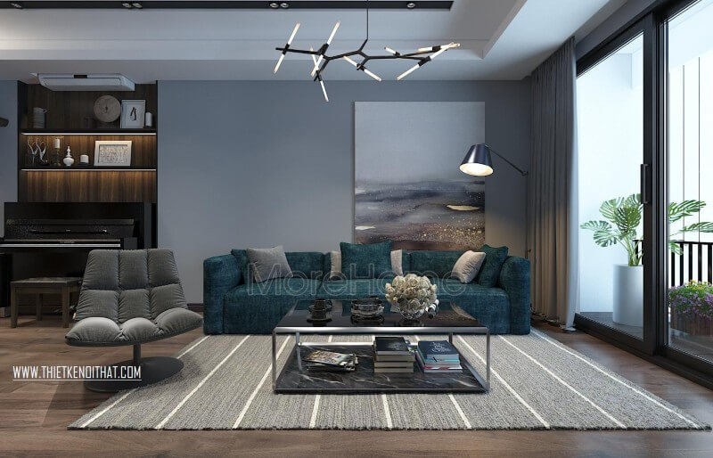 Thiết kế nội thất phòng khách chung cư với nội thất hiện đại đẹp sang trọng Thiết kế nội thất biệt thự