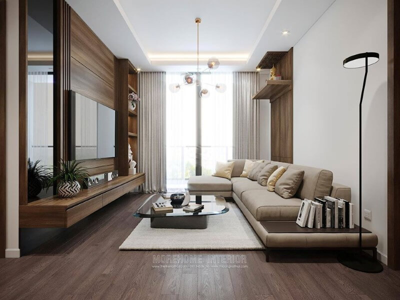 Phòng khách chung cư thiết kế đẹp mắt với đồ nội thất gỗ công nghiệp Ngắm nhìn các mẫu thiết kế phòng khách đẹp nhất