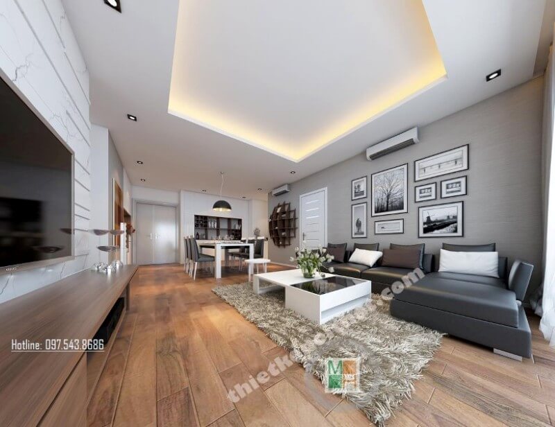 Mẫu thiết kế nội thất chung cư hiện đại Golden Palace cao cấp Thiết kế chung cư