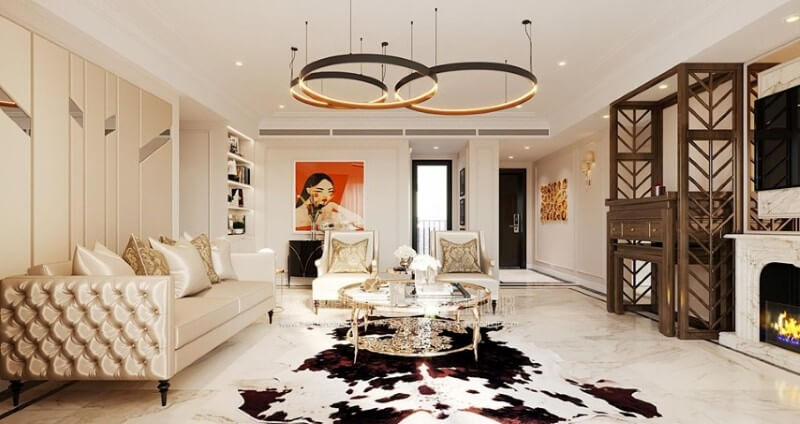 Thiết kế nội thất phòng khách chung cư cao cấp bà tiện nghi Vẻ đẹp các mẫu phòng khách đẳng cấp